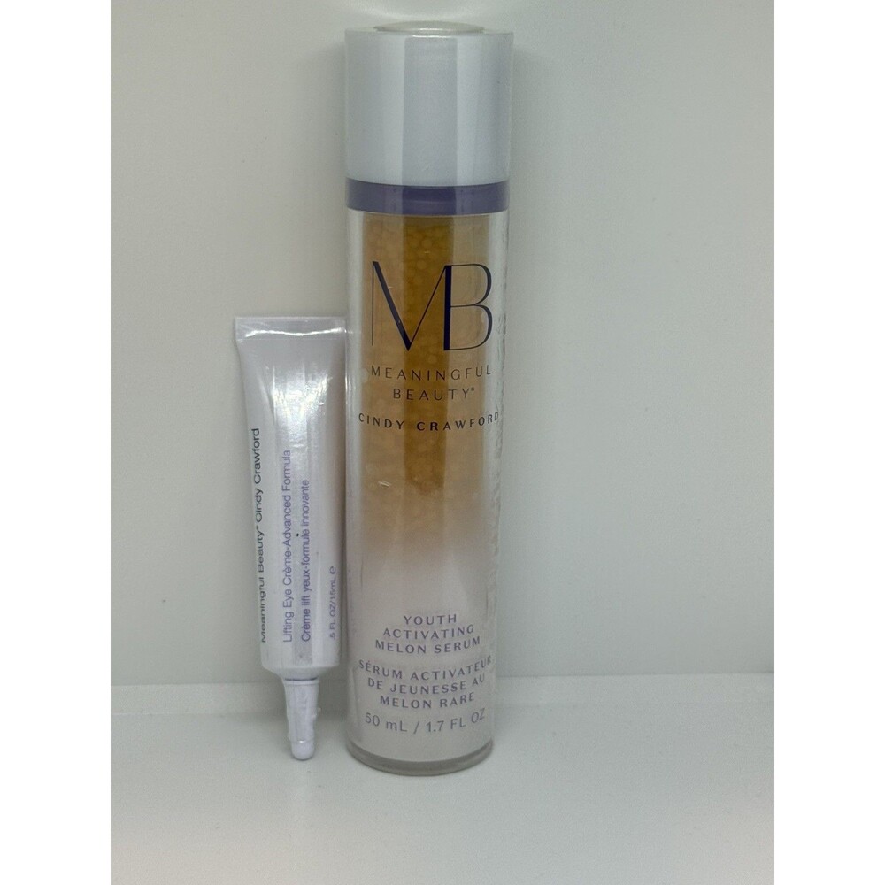 Meaningful Beauty Set Youth Activating Melon Serum 1.7oz, Lifting Eye Serum New